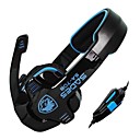 SADES SA708 3.5mm Over-Ear Stereo Gaming Headset Casque avec microphone pour PC Game bleu  vert  jaune  blanc