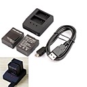 smart chargeur de batterie 2-slot  2 batteries 301 300mAh travelling fixes pour Hero GoPro 33