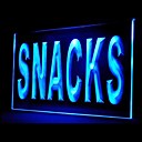 Snacks alimentaire Vert Bleu Rouge Blanc Orange Violet Jaune Publicite LED Connexion