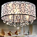 Motif Flush Mount Crystal Light europeenne Tissu mode moderne simple