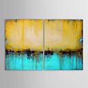 main peinture l huile peinte lac abstrait paysage avec etire ensemble de 2 chassis