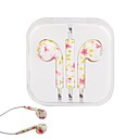 Elonbo Fleurs roses conception 3.5mm Volume reglable ecouteurs stereo intra-auriculaire avec micro pour iPhone  iPod  iPad 113cm