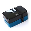 Plastique Micro-ondes Bento Lunch Box 15x9.5x7.5cm