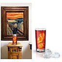 Edvard Munch Le Cri de peinture sur glace Mampoule en silicone de campouleur aleatoire  8.24x4.24x1 pouces 