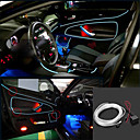 Controle vocal Marsing 3D Car flexible Decoration 2W 150lm 7500K Ice Blue Light EL Strip - DC 12V  5M