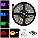 5M 75W 300x5050 SMD LED DC12V IP68 Waterproof Strip Light  Remote Control RGB