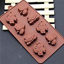 8 trou de  chocolat gateau de forme abeilles de bande dessinee papillon de grenouille de glace gelee silicone 215 e