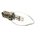 e12 0.5w 3-conduit 15-20lm 6000-6500K lumiere LED blanche ampoule de bougie  220v 