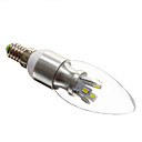 mlsled e14 5w 10x5730smd 300-350lm 5000-6500k blanc froid ampoule de bougie couvercle transparent  AC85-265V 
