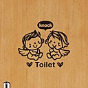 stickers muraux salle de bains moderne mur pvc decalcomanies anges frappent la toilette