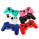 controleur double choc filaire avec couverture de peau de silicone2pcs bouchons de mushrooom pour ps3