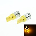 t10 149 168 jaunes 5W 11LED 5730smd 560-590nm 12-16v feux W5W secondaires