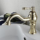 Ti-PVD Finish  Single Handle Centerset Bathroom Sink Faucet