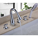 Contemporary Chrome Deux poignees robinet de douche