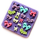 Bowknot Shaped Baking Fondant Cake Choclate Candy MoldL7.3cmW7.3cmH0.9cm