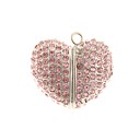 zp modele de cristal en forme de coeur rose 8gb diamant bling style metal lecteur flash USB