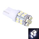 T10 1.68W 200LM 6000K 24x3020 SMD White LED for Car Steering Light DC 12-24V 1Pcs