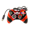 controleur double choc filaire avec couverture de peau de silicone pour Xbox 360