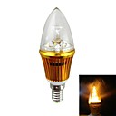 en campouleur haute luminosite e14 3w 300lm 2000k ampoule LED de pointe de lumiere jaune -  ca 85 ~ 265V 