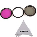 62mm 3 pieces kit de filtre UV-CPL-FLD  chiffon de nettoyage