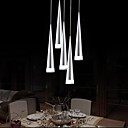 moderne lumiere pendante en aluminium 5 lumiere transparent placage metallique acrylique 110v-240v.