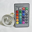 lumiere RGB LED ampoule avec telecommande  AC85 ~ 265V  300lm 4w e27