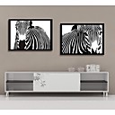 zebre peinture decorative la copie encadree de toile ensemble de 2