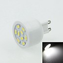 g9 3w 9LED 5730smd 180-240lm 6000-7500k AC220-240V Projecteur blanc - argent blanc