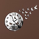 Wall Clock Stickers Wall Decals Modern Design Butterflies Mirror Acrylic Wall Stickers