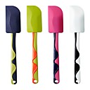 lame caoutchouc de silicone poignee en plastique spatule en caoutchouc de campouleur aleatoire 25x5x0.5cm