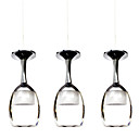 Pendant L Verre vin Coupe 3Wx3 LED Light Chandelier pour Living Room Bar Saloon Salle manger