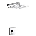 mur de chrome contemporain monte mitigeur en laiton robinet de douche avec 10 pomme de douche carree et robinet robinet