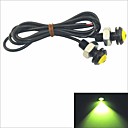 Carking12V 1.5W 18MM Auto Car Eagle Eye Yellow Rear LED Light Day Time Running L-Yellow Lens