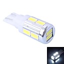 T10 4W 240LM 6000K 10x5630 SMD White LED for Car Steering Light DC 12-24V 1Pcs