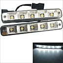 CarkingUniversal 12V 5050-5 LED DRL Driving Daytime Running Light-White Light2PCS