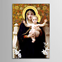 Peinture l huile realisee la main sur canevas tendu - La Vierge au lys de William Bouguereau