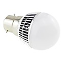 b22 LED 3W 6x5730 SMD 260lm 2800k blanc le ampoule globe chaud avec de l aluminium fin dissipateur de chaleur  ca 85 ~ 265V 