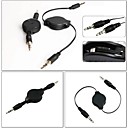 35 mm retractable aux cable audio male male pour telephone portable mp3 adaptateur de voiture pc