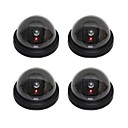 Camera de securite de surveillance 4 pack de dome factice avec capteur de lumiere dirigee