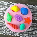 etoiles de mer et de conque coquilles cuisson fondant gateau choclate bonbons  l7.5cm  w7.5cm  h1.5cm