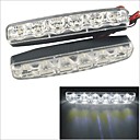 Carking12V 6LED Car Light DRL Daytime Running Head L-White Light2PCS