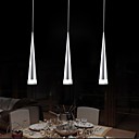 Modern Bar Pendant Light 3 Light Transparent Acrylic Metal Plating110V-240V.