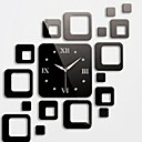 Horloge murale stickers autocollants muraux des carres de mode miroir acrylique stickers muraux