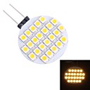 g4 1.5w 110lm 3500K 24x3528 blanc chaud ampoule LED  12V DC 