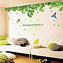 doudouwowall autocollants stickers muraux paysage l oiseau et feuilles vertes pvc stickers muraux