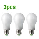 3-Pack HLUX CFL A55-12W E27 700lm 2700K Warm White CRI>80 AC220-240V Globe