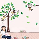 ZOOYOOremovable colorful cute green tree leaves 3D wall sticker home decor wall stickers for kidslbed room