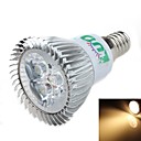 luo de e14 3w 300lm 3000k 3 x SMD LED blanc chaud projecteur lumiere - argent  85 ~ 265V 