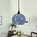 les suspendues bleu et blanc retro style boheme verre 220v classique