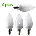 4-pack h  lux  cfl eic c37 e14 12w 500lm crigt80 2700k chaude ampoule de bougie blanche  AC220-240V 